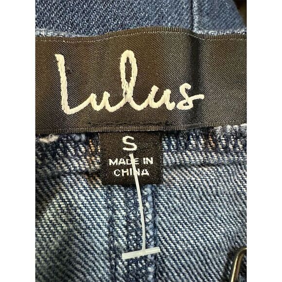 Lulus Women's Sleeveless Blue Denim Button-Up Short Dress Size S - Picture 10 of 11